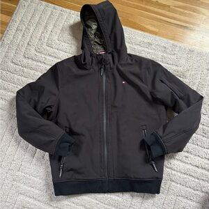 Tommy Hilfiger Black Hooded Windbreaker Jacket
